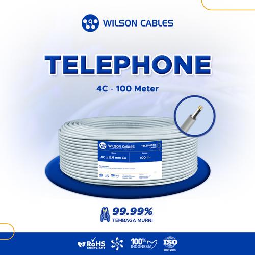[EZM.7900357] Kabel Telpon 4C 100 Meter Grey - Kabel Telpon Wilson Cables