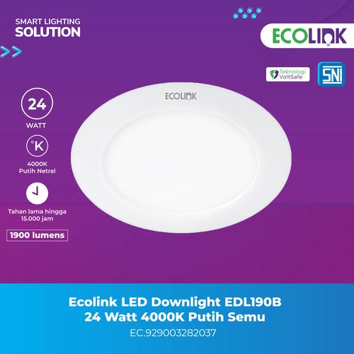 [EZM.1070018] Lampu Dowlight LED Ecolink 24W Putih Natural 4000K 24 Watt
