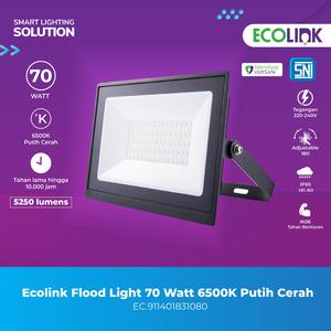 [EZM.1070021] Lampu Sorot Tembak Ecolink Flood Light 70 Watt Putih Floodlight 70W Putih Cerah 6500K