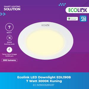 [EZM.1070029] Ecolink Lampu Plafon Bulat Downlight LED 7W Kuning Warm White 7 Watt