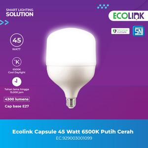 [EZM.1070030] Ecolink Lampu Bohlam Bulb Capsule 45 Watt Putih Cerah Cool Day Light 45W 6500K