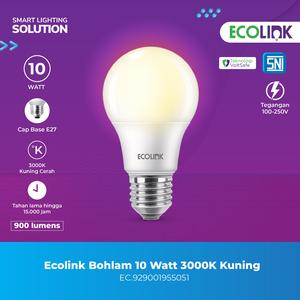 [EZM.1070034] Ecolink Lampu Bohlam Bulb 10 Watt 3000K Kuning 10W Warm White Lampu Ecolink