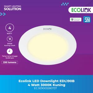 [EZM.1070040] Ecolink Lampu LED Downlight EDL190B 4 Watt 3000K Kuning