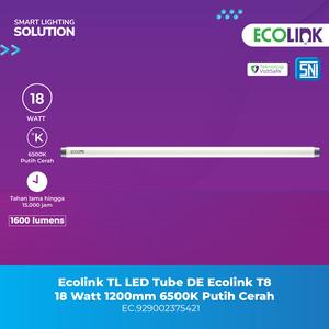 [EZM.1070043] Ecolink Lampu TL LED Tube DE Ecolink T8 18 Watt 1200mm 6500K Putih Cerah
