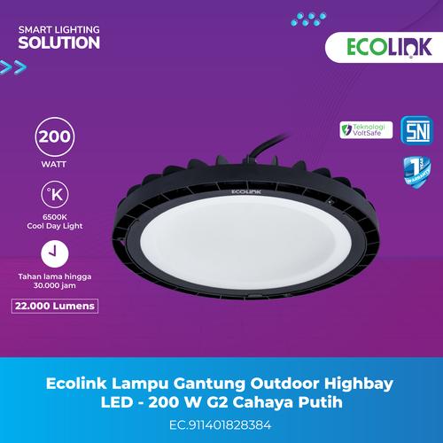 [EZM.1070047] Lampu Highbay LED Ecolink HB007 200 Watt High Bay UFO 200W G2 Lampu Gantung 200 W Cahaya Putih