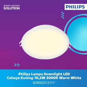 [EZM.1070112] Philips Lampu Downlight LED - Cahaya Kuning 10,5W 3000K Warm White
