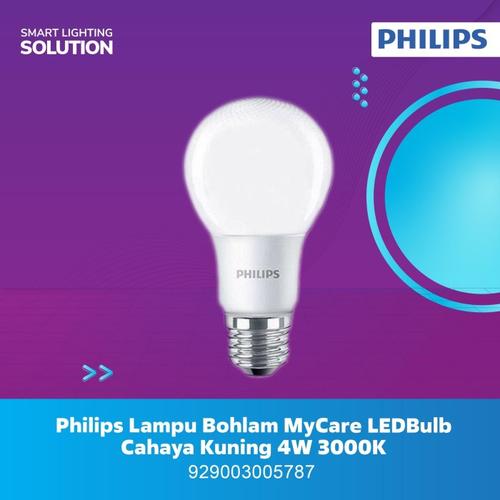 [EZM.1070122] Philips Lampu Bohlam LED Bulb 4W Cahaya Kuning P45 3000K Lampu Philips
