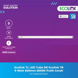 [EZM.1070181] Ecolink Lampu TL LED Tube DE Ecolink T8 9 Watt 600mm 6500K Putih Cerah