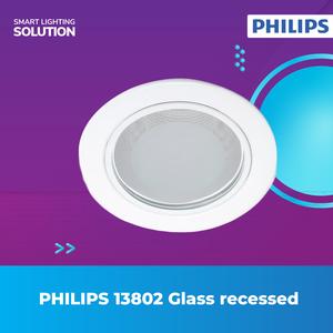 [EZM.1070193] Philips Lampu Downlight 13802 Glass Recessed Nickel