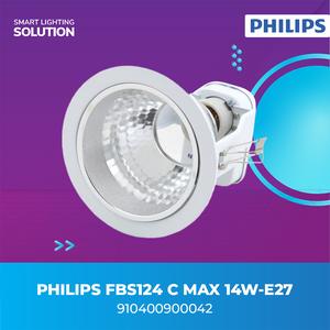 [EZM.1070202] Philips Rumah Lampu Plafon Downlight FBS124 C MAX 14W-E27 - Putih