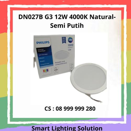 [EZM.1070217] PHILIPS DOWNLIGHT LED DN027B G3 12W D150 4000K - Cahaya SEMI PUTIH