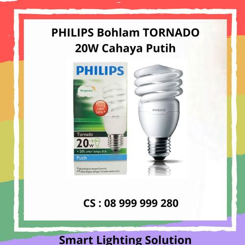 [EZM.1070218] Philips Tornado 20W E27 220-240V CDL-Cahaya Putih