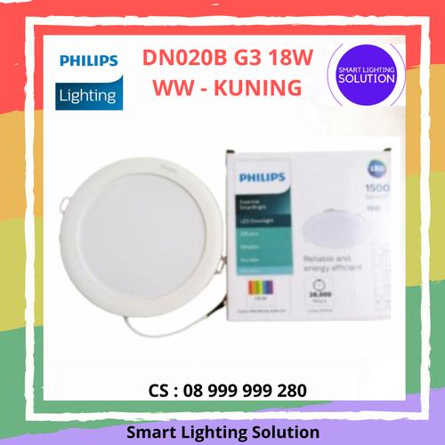 [EZM.1070222] Philips LED Downlight DN020B G3 18W D175 3000K Warm White-Kuning