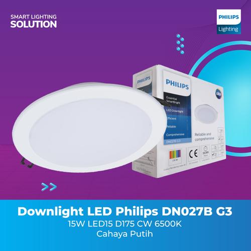 [EZM.1070228] Philips Lampu Downlight Plafon LED15 - Cahaya Putih 15W 6500K DN027B