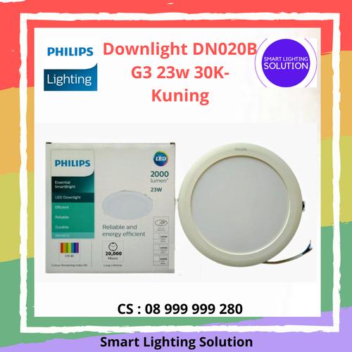 [EZM.1070233] PHILIPS LED Downlight DN020B G3 LED20 23W 3000K WW D200 SNI - KUNING
