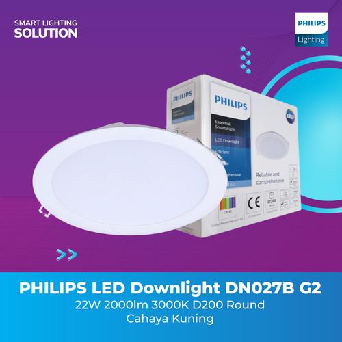 [EZM.1070234] PHILIPS LED Downlight DN027B G2 22W 2000lm 3000K D200 Round - Kuning