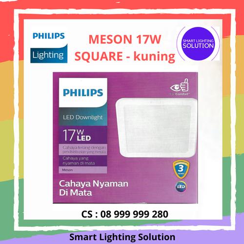 [EZM.1070236] Philips LED Downlight Meson Square Kotak 17W 3000K Warm White-Kuning