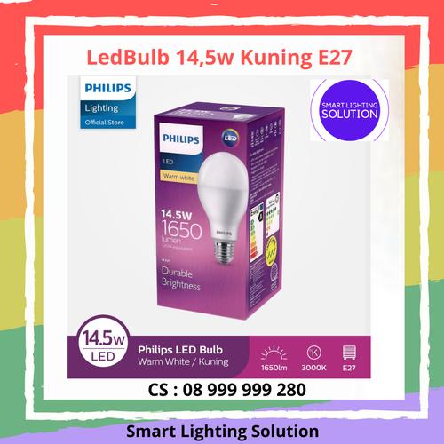 [EZM.1070249] PHILIPS LED Bulb Bohlam 14,5w E27 Warm White - Cahaya Kuning 3000K
