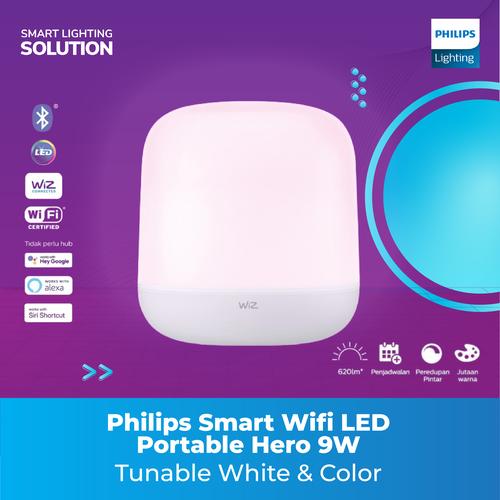 [EZM.1070255] Philips Lampu Smart Wifi LED - Portable Hero 9W