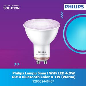 [EZM.1070266] Philips Lampu Smart Wifi LED 4,9W GU10 Bluetooth Smart Lamp Philips