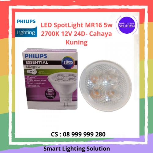 [EZM.1070268] Philips Essential LED 5.5-50W 2700K MR16 24D 12V |HALOGEN LED - Kuning