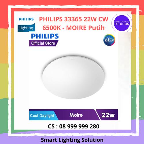 [EZM.1070281] PHILIPS MOIRE Ceiling LED 33365 22W 6500K - Cahaya putih
