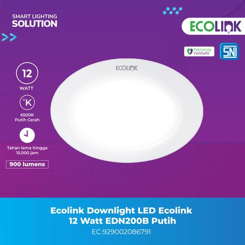 [EZM.1070299] Ecolink Downlight LED EDN200B 12W LED9/CW 6500K CDL-Cahaya Putih