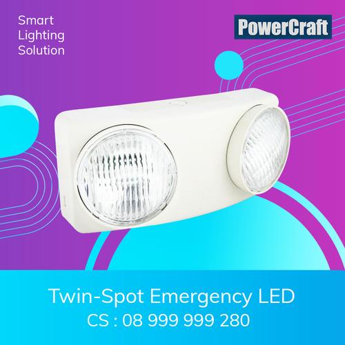 [EZM.1070306] Powercraft Lampu Twin-Spot Emergency LED
