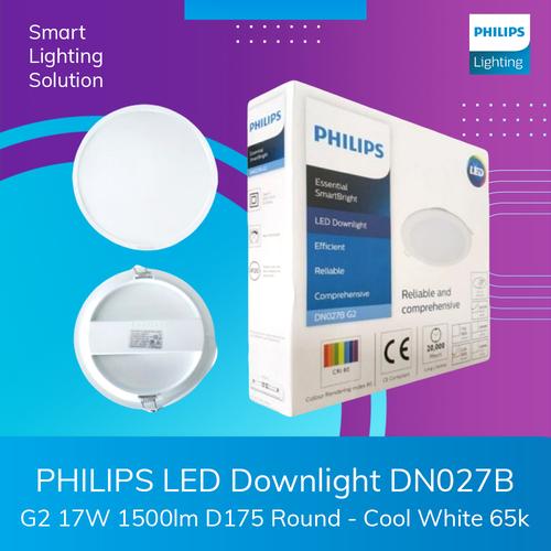 [EZM.1070312] PHILIPS LED Downlight DN027B G2 17W 1500lm D175 Round - Cool White 65k