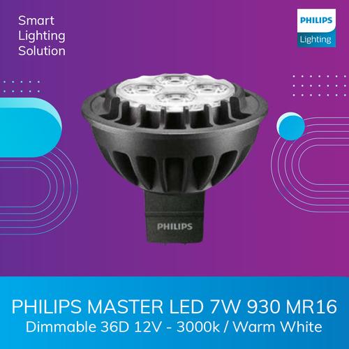 [EZM.1070313] PHILIPS MASTER LED 7W 930 MR16 Dimmable 36D 12V - 3000k / Warm White