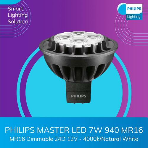 [EZM.1070314] PHILIPS MASTER LED 7W 940 MR16 Dimmable 24D 12V - 4000k/Natural White