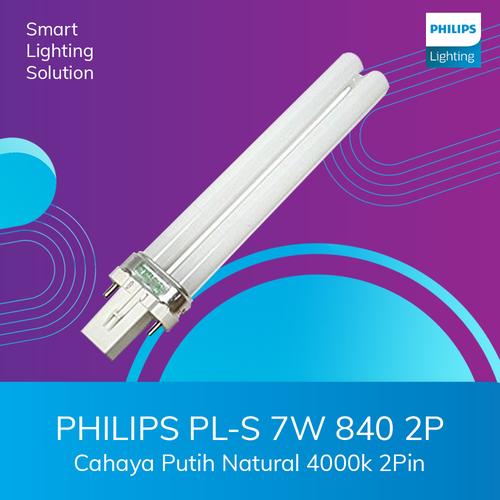 [EZM.1070331] PHILIPS PL-S 7W 840 2P - Cahaya Putih Natural 4000k 2Pin