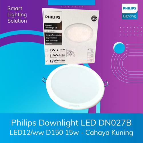 [EZM.1070337] Philips Downlight LED DN027B LED12/ww D150 15w - Cahaya Kuning