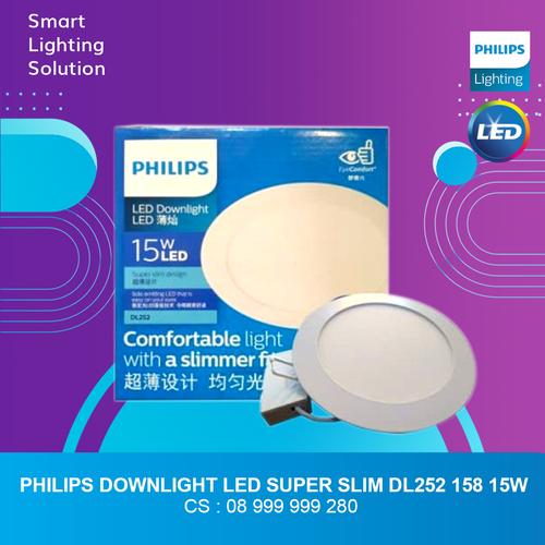 [EZM.1070339] Philips Downlight LED Super Slim DL252 158 15w 6500k cahaya putih