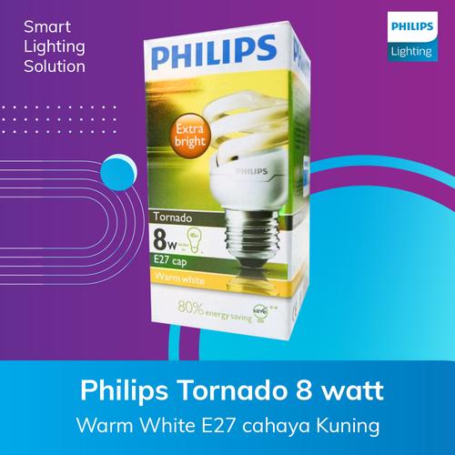 [EZM.1070340] Philips Lampu Tornado 8W Warm White Cahaya Kuning Lampu Philips E27