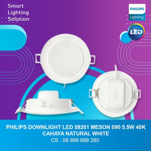 [EZM.1070345] Philips Downlight LED 59201 Meson 090 5.5w 40K - Cahaya natural White