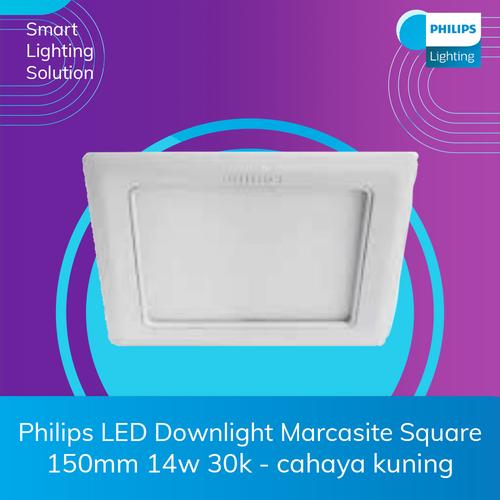 [EZM.1070351] Philips Lampu Downlight LED Marcasite Square 14W 30K - Cahaya Kuning