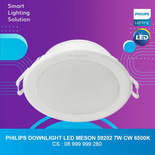 [EZM.1070355] PHILIPS Downlight LED MESON 59202 105 7W CW - Cahaya putih 6500K