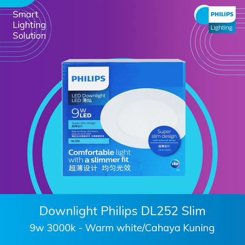 [EZM.1070381] Downlight Philips DL252 Slim 9w 3000k - Warm white/Cahaya Kuning