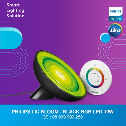 [EZM.1070383] Philips Lampu Meja LIC Bloom Black RGB LED 10w with remote
