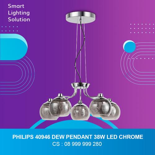 [EZM.1070385] PHILIPS 40946 DEW PENDANT 38W LED CHROME