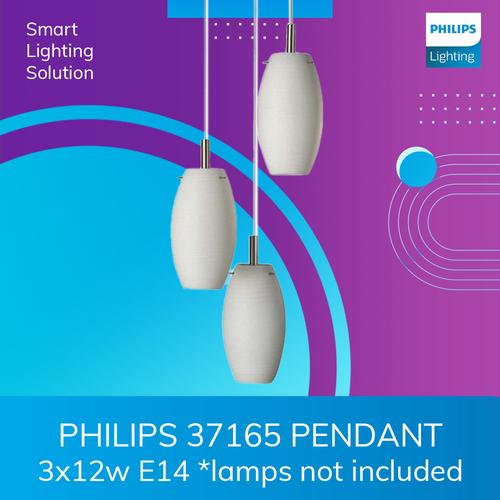 [EZM.1070389] Philips Pendant Gantung 37165 3x12W E14 - Lamp Not Included