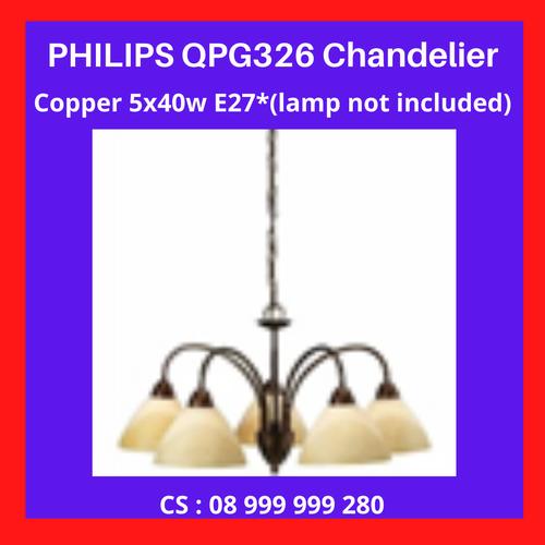 [EZM.1070391] Philips QPG326 Chandelier Cooper 5x40w E27 *(lamps not included)