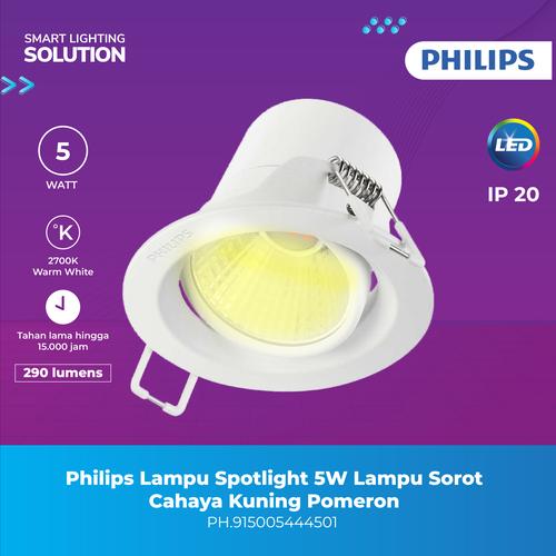 [EZM.1070410] Philips Lampu Spotlight 5W Lampu Sorot Cahaya Kuning Pomeron