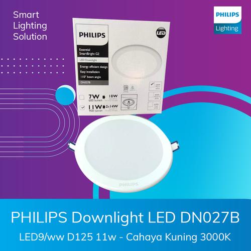 [EZM.1070432] Philips Downlight LED DN027B 11W D125RD 3000K Warm White-Cahaya Kuning