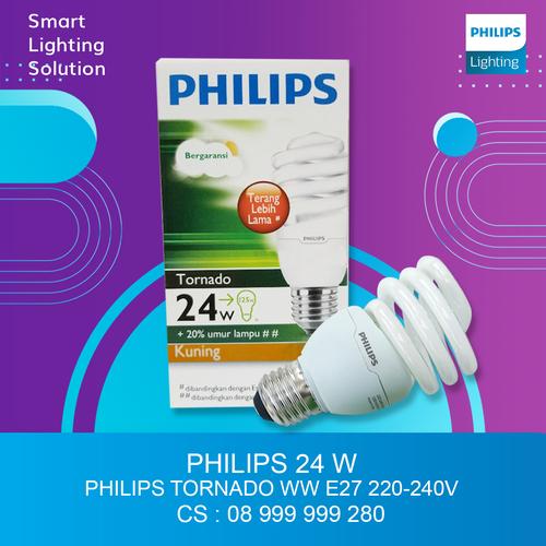 [EZM.1070434] Philips Lampu Tornado 24W Warm White Cahaya Kuning Lampu Philips E27