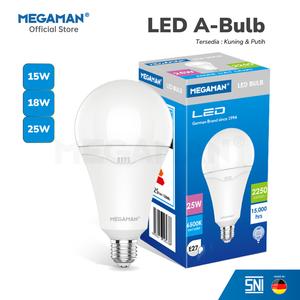 [EZM.9200004] Lampu Bohlam LED MEGAMAN 15-25W E27 170-240V 3000K/4000K/6500K