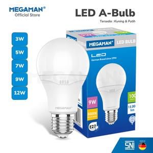 [EZM.9200018] Lampu Bohlam LED MEGAMAN 3-12W E27 170-240V 3000K/4000K/6500K