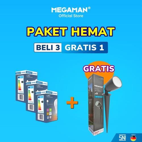[EZM.9200020] Paket Hemat Beli 3 Gratis 1 Lampu Sensor LED dan Lampu Taman 170-240V 3000K Kuning