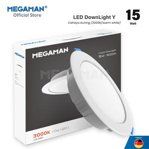 [EZM.9200046] Lampu Plafon LED Downlight Megaman 15Watt MQTL1119 -Y- 6" 3000K